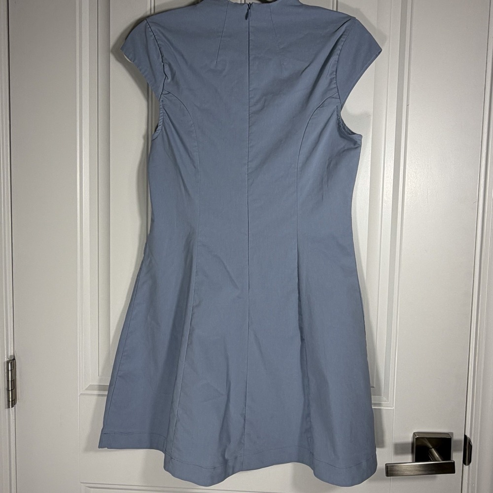 Maeve Anthropologie Women's Small Light Blue Cap Sleeve A-Line Mini Dress - Picture 4 of 10